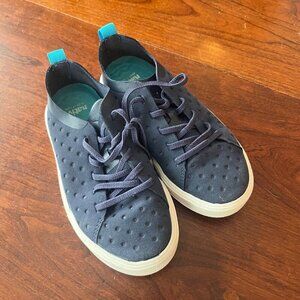 Native Keep It Light Shoes Size 12 Navy Blue Perforated Slip-On Sneakers With Wh